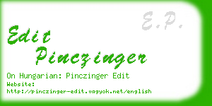 edit pinczinger business card